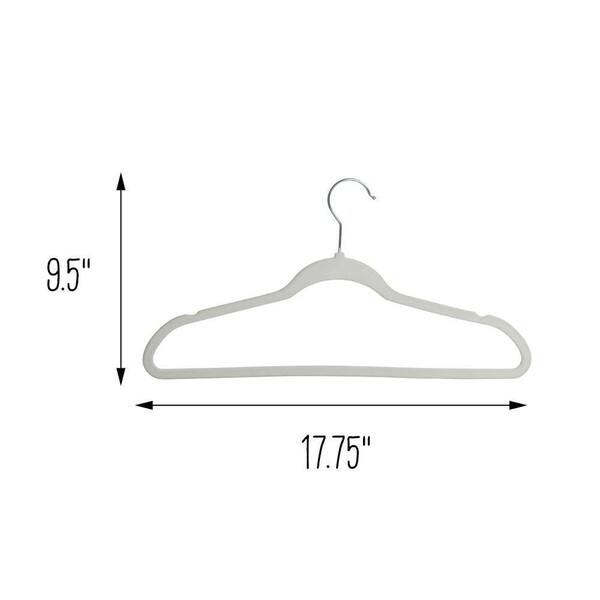 Honey Can Do White Non-Slip Velvet Hangers 20-Pack HNG-01051