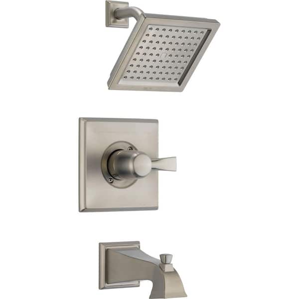 Delta Dryden 1-Handle Tub and Shower Faucet Trim Kit Only in Stainless (Valve Not Included)