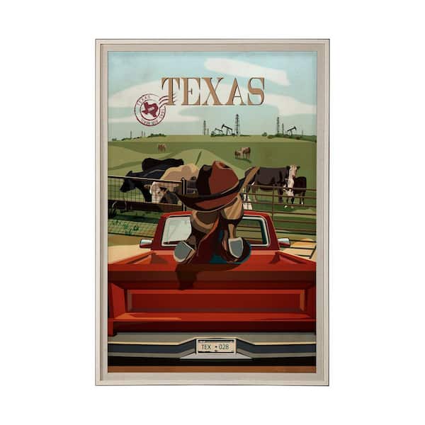 Texas Go Series 1 Brown Framed Wall Art 61.5 in. x 41.5 in.