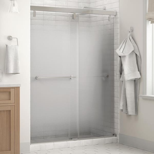 Delta Lyndall 60 X 71 1 2 In Frameless, Home Depot Frameless Sliding Shower Doors