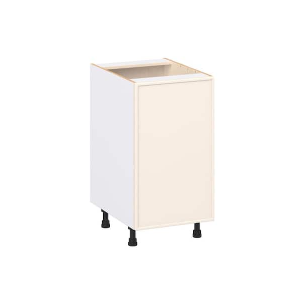 J COLLECTION Fairview 18 in. W x 24 in. D x 34.5 in. H Assembled Slim Shaker Full Height Door Base Kitchen Cabinet in Washed Linen