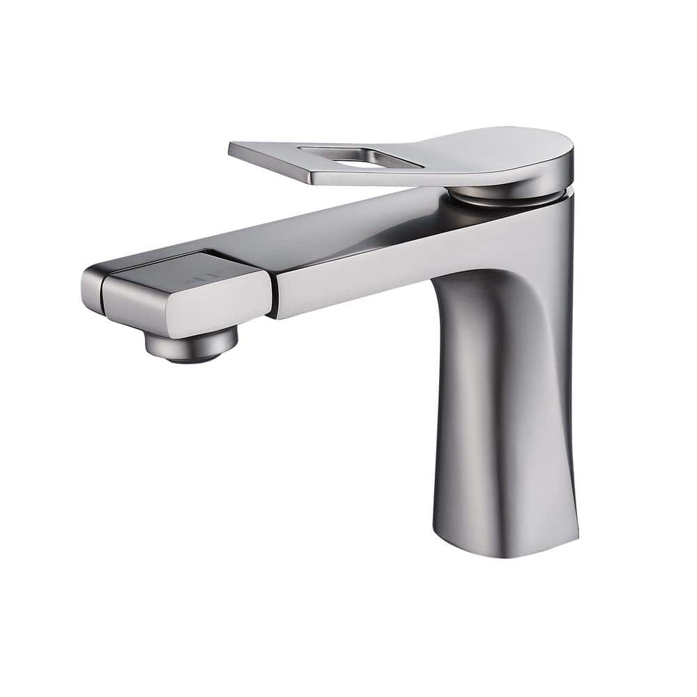 FORIOUS Single Handle Single Hole Faucet Bathroom Faucet In Brushed   Brushed Nickel Forious Single Hole Bathroom Faucets Hh40030bn 64 1000 