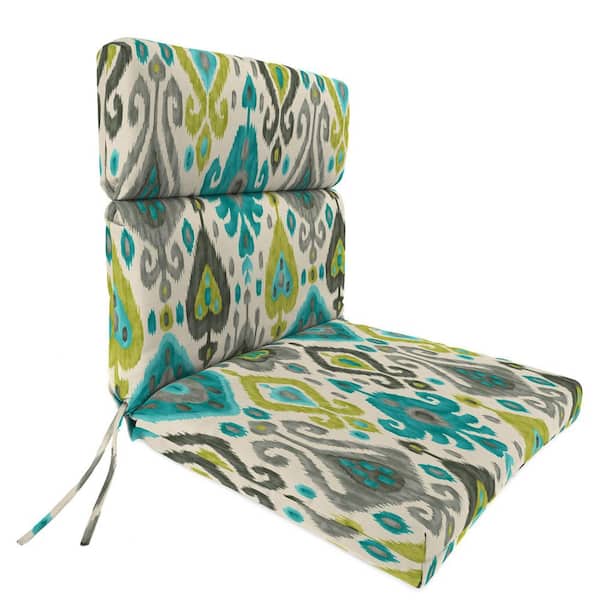 Jordan Manufacturing 45.5 in. L x 23 in. W x 4 in. T Rectangular Outdoor Dining Chair Cushion in Paso Turquoise