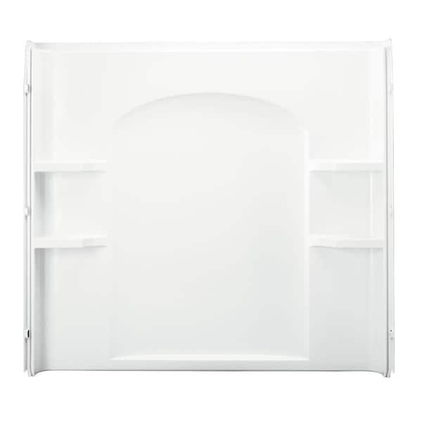 STERLING Ensemble 32 in. x 60 in. x 54 in. 1-piece Direct-to-Stud Shower Back Wall in White