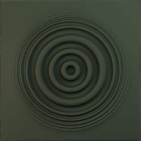 Ekena Millwork 19-5/8-in W x 19-5/8-in H Shallows EnduraWall Decorative 3D Wall Panel Satin Hunt Club Green