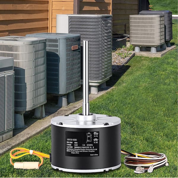 SKYSHALO Condenser Fan Motor, 1/5 HP 208-230-Volt, 1075RPM, OEM Standard Upgraded Replacement Condenser Motor Reversible Rotating