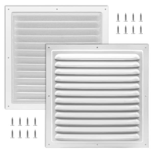 10 x 10 in. Square Aluminum Gable Vents with Screen Mesh for Improved Ventilation in Attic Garage Shed and Doors 2-Pack
