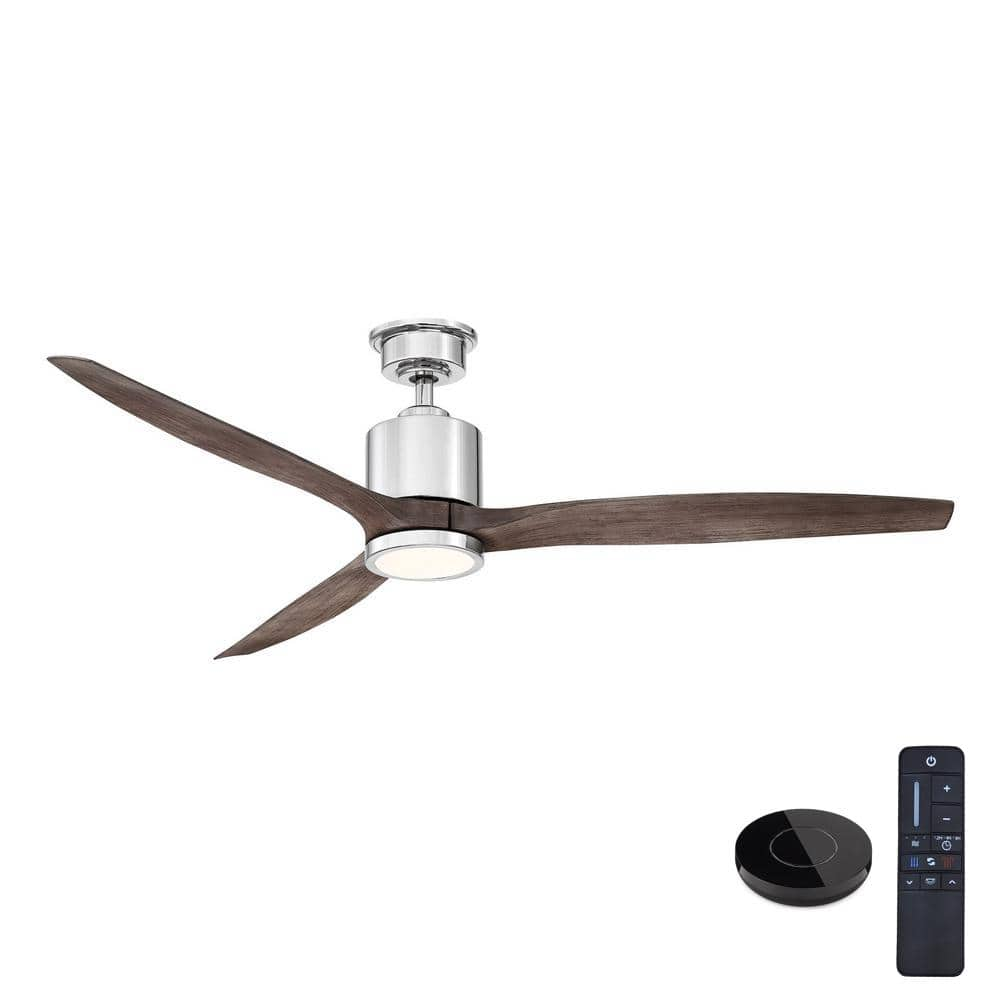 Home Decorators Collection outlet Carrington 60 in. Brushed Nickel Ceiling Fan