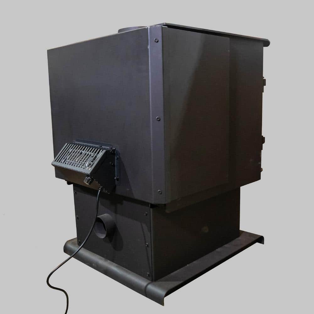 Black Metal Freestanding Wood Stove Blower Kit