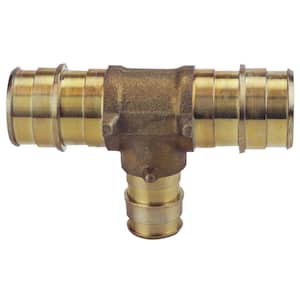 3/4 in. x 3/4 in. x 1/2 in. Brass PEX-A Expansion Barb Reducing Tee (5-Pack)
