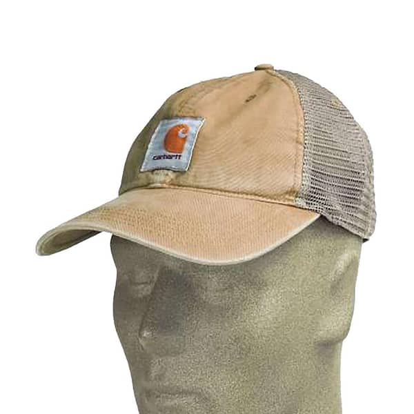 Carhartt Men's OFA Dark Khaki Cotton Cap Headwear 100286-253 - The