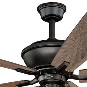 52 in. Clybourn Farmhouse Indoor Industrial Bronze Ceiling Fan WITH Wire Cage LED Light Kit