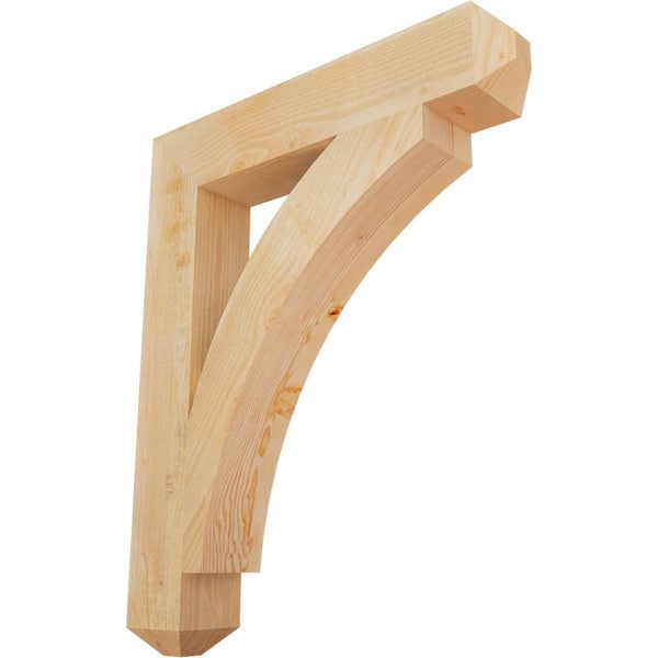 Ekena Millwork 6 in. x 42 in. x 34 in. Douglas Fir Thorton Craftsman Rough Sawn Bracket