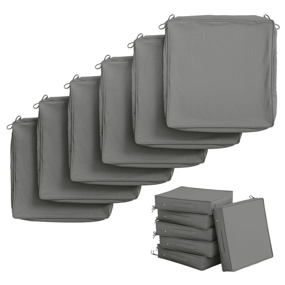 22 in. x 22 in. (6-Pack) Slipcover Repacement Outdoor Fade&Splash Resistant Couch Seat Cushion Cover Light Grey price history on PriceWatchPro