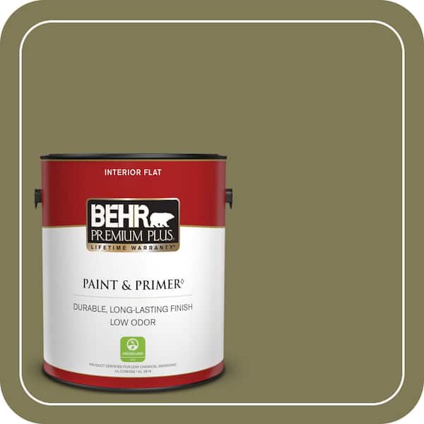 BEHR PREMIUM PLUS 1 gal. Home Decorators Collection #HDC-AC-17 Meadowland Flat Low Odor Interior Paint & Primer