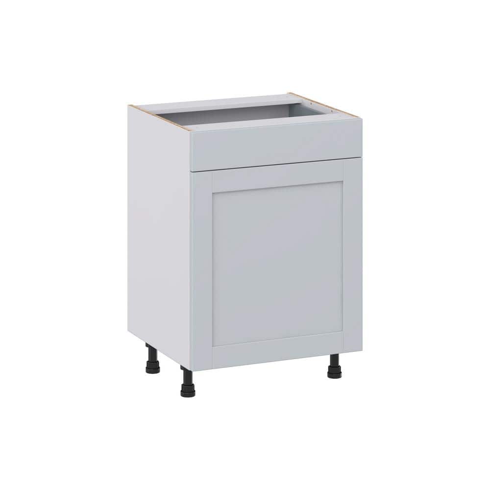 J COLLECTION Cumberland Light Gray Shaker Assembled 24 in. W x 34.5 in ...