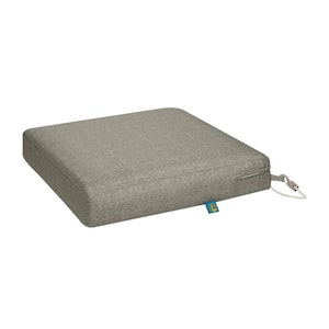 Duck Covers Weekend 17 in. W x 17 in. D x 3 in. Thick Square Outdoor Dining Seat Cushion in Moon Rock