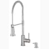 Tosca Single outlets Handle Pull-Down Sprayer Kitchen Faucet In Stainless Steel