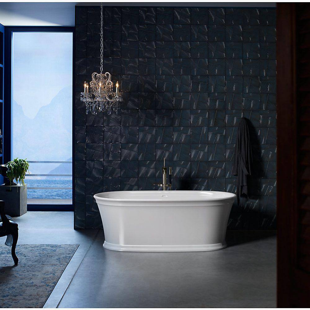 Memoirs White 66" Freestanding Soaking Bathtub