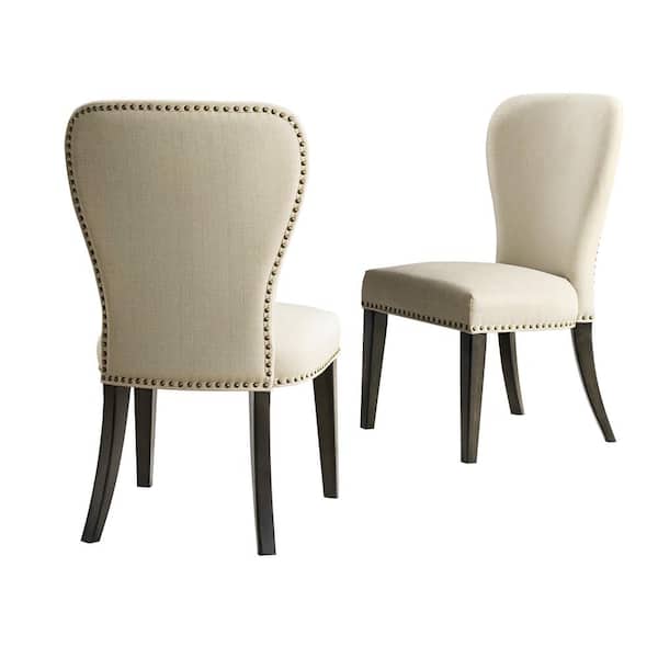 Alaterre Furniture Savoy Cream Upholstered Side Chairs (Set of 2)