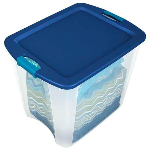 Sterilite Large 32 Qt Home Storage Container Tote with Latching Lids, (8  Pack), 8pk - Foods Co.