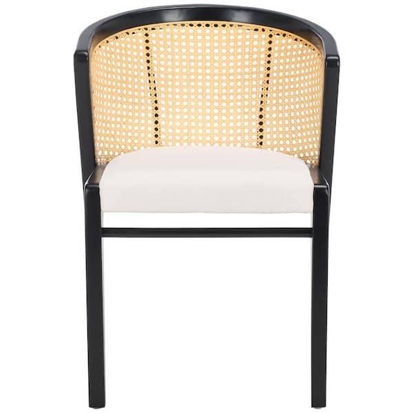 SAFAVIEH Edan Black/White 30.31 in. Wood Dining Chair
