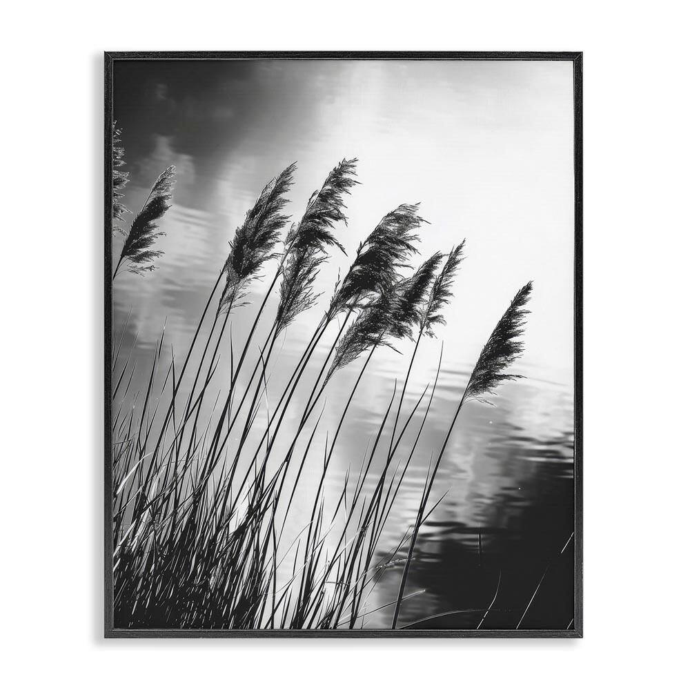 Stark Contrast Wheat by Petal Prints Design Black Framed Nature Giclee Art Print 30 in. x 24 in. price history on PriceWatchPro