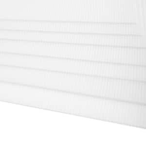 36 in. x 72 in. x 0.157 in.(4 mm)Twin Wall Plastic Sheet White Corrugated Plastic Sign Blank, (3-Pack)