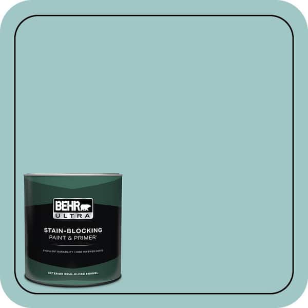 BEHR ULTRA 1 qt. #HDC-SP16-08 Blue Bell Semi-Gloss Enamel Exterior Paint & Primer
