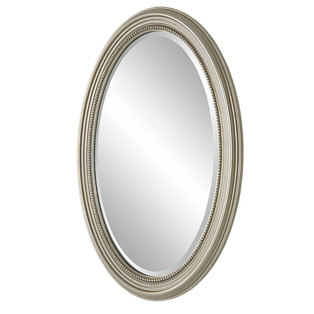 Benjara 21 In. W X 31 In. H Wooden Frame Silver Wall Mirror BM276686 ...