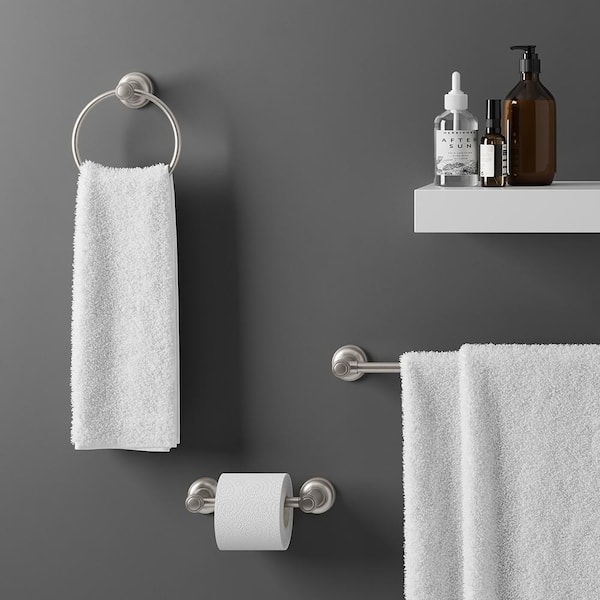 Briscoe 3-Piece Bath Hardware Set with Mounting Hardware in Spot Defense Brushed Nickel