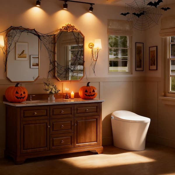 1-piece 1/1.27 GPF Dual Flush Elongated Toilet in White, Seat Included