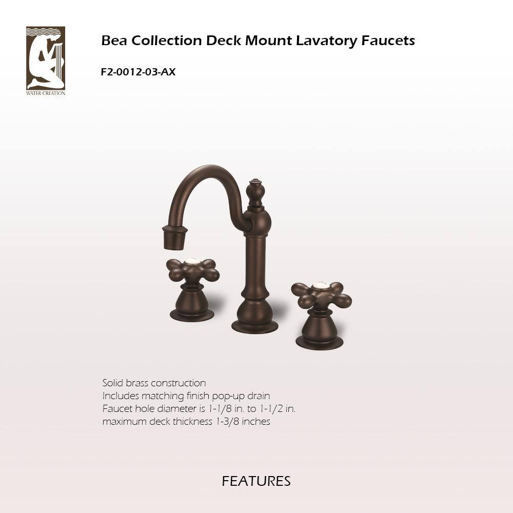Oil-Rubbed Bronze Widespread Lavatory Faucet with Pop-Up Drain