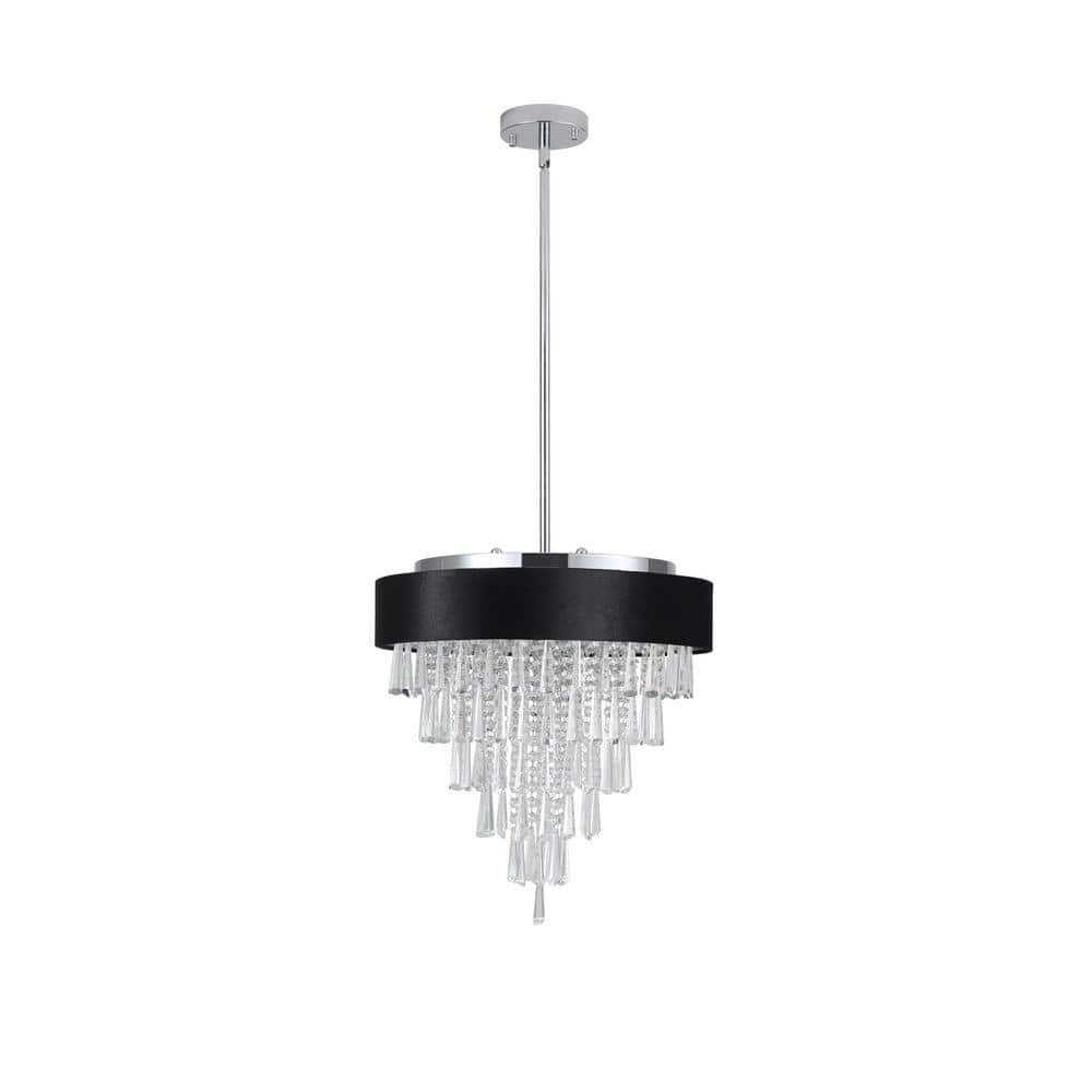 18 in. 5-Light Black Modern Luxury Empire Crystal Chandelier for Dining Roo