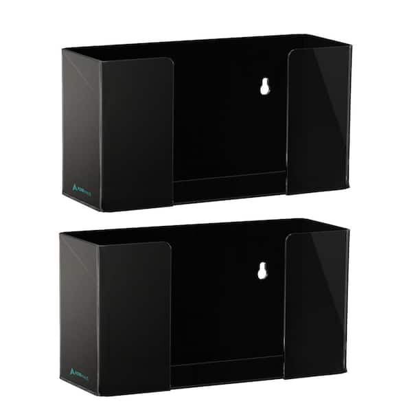Single Box Capacity Acrylic Black Glove Dispenser (2-Pack)