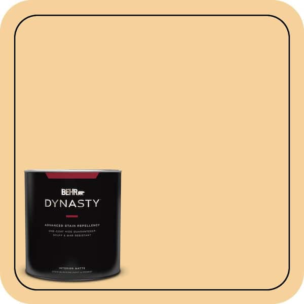 BEHR DYNASTY 1 qt. #320C-3 Honey Butter Matte Interior Stain-Blocking Paint and Primer