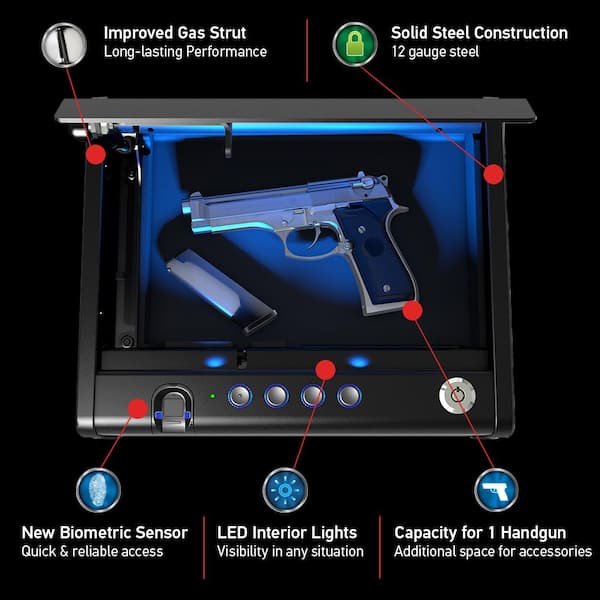 SentrySafe QAP2E Digital Pistol Safe Two Handgun Capacity 2 Gun Capacity Steel 
