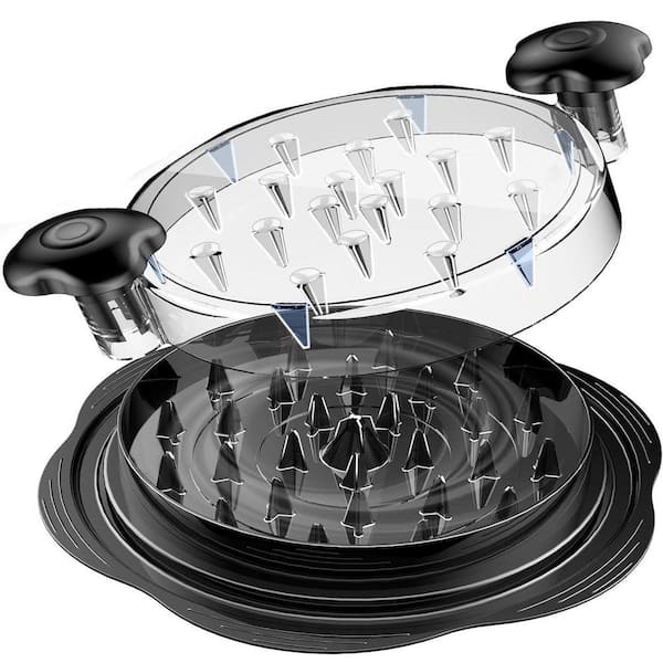 Food-Grade Chicken Shredder with Anti-Slip Base and Ergonomic Handle for Efficient Meat Shredding - Black