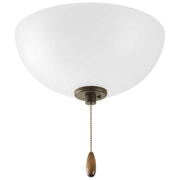 Progress Lighting Gather Collection 3-Light Antique Bronze Ceiling Fan Light