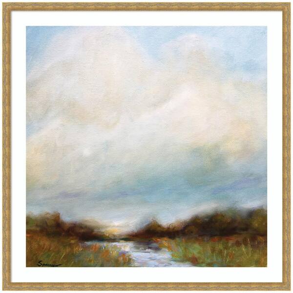 Mila "Tranquility" by Mary Sparrow Landscape Framed Art Print 34 in. x 34 in.