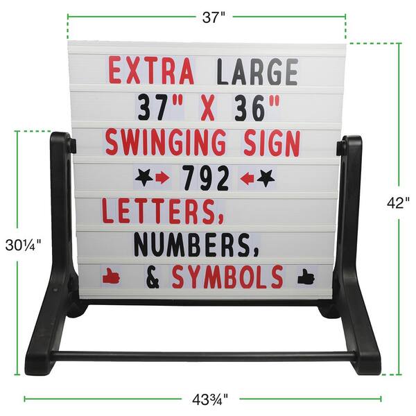 EXCELLO GLOBAL PRODUCTS Excello 37 in. x 36 in. Swinging Message 