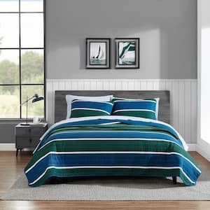 Nautica Highline 5-Piece Navy Blue Cotton Bonus Full/Queen Comforter Set  USHS8K1201090 - The Home Depot