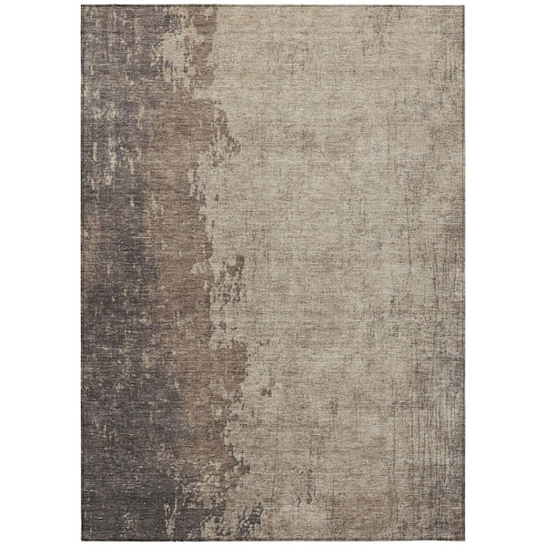 Chantille Machine Washable Indoor/Outdoor Abstract ACN1912 Taupe 8 ft. x 10 ft. Accent Rug
