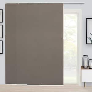 Dried Sage Adjustable Sliding Panel Track Blind with 23 in. Slats up to 86 in. W x 96 in. L