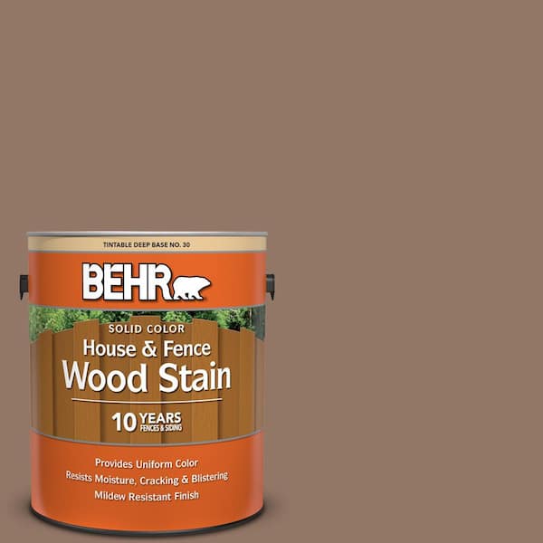 BEHR 1 gal. #SC-147 Castle Gray Solid Color House and Fence Exterior Wood Stain