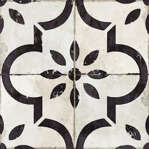 White and Black R41 6 in. x 6 in. Vinyl Peel and Stick Tile (24 Tiles, 6 sq.ft./pack)