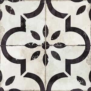 White and Black R41 8 in. x 8 in. Vinyl Peel and Stick Tile (24 Tiles, 10.67 sq.ft./pack)