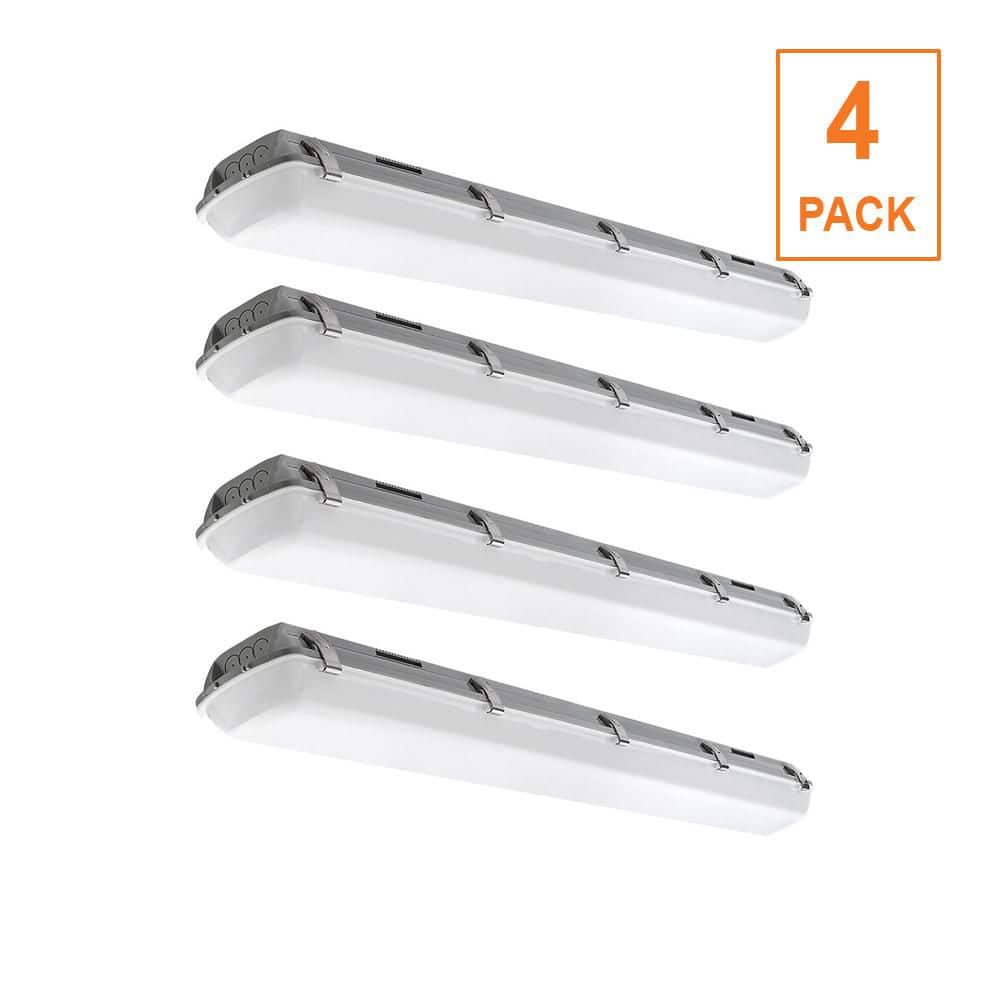 Commercial Electric 4-Pack 4 ft. Vapor Tight 64-Watt Equivalent