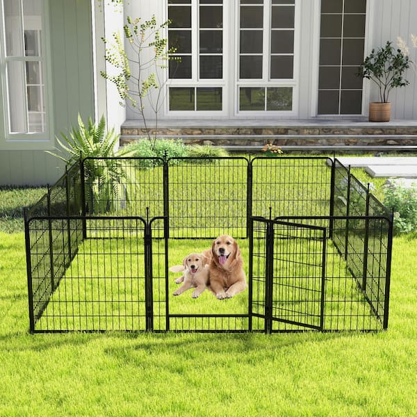 Unbranded 32 in. H Pet Playpen, Pet Dog Kennels Playground, Camping Heavy-Duty for Small Dogs/Puppies 12-Panel