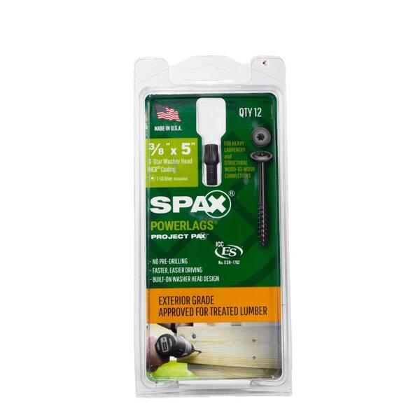 SPAX 3/8 in. x 5 in. Exterior Washer Head Structural Wood SPAX 3/8 in. x 5 in. Exterior Washer Head Structural Wood